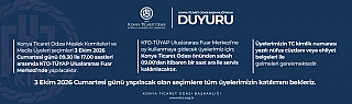 KONYA TİCARET ODASI DUYURU