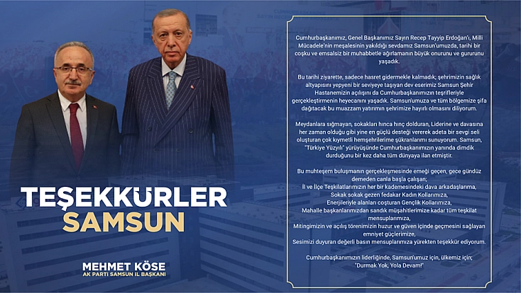 Tesekkurler Samsun Görsel