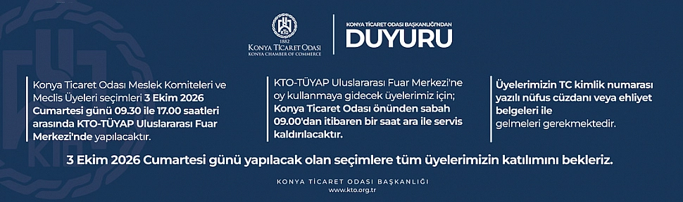 KONYA TİCARET ODASI DUYURU